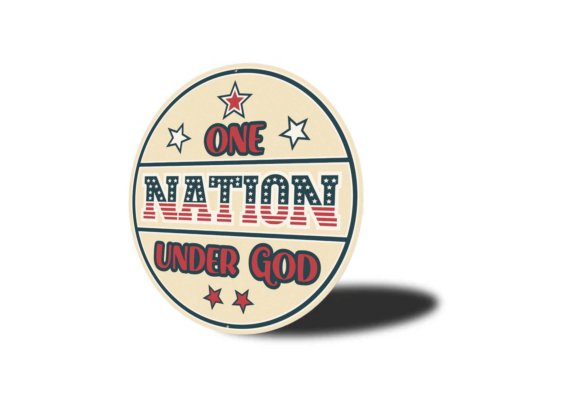 One Nation Under God USA Flag Sign