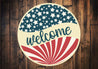 Welcome American Flag Sign