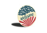 Welcome American Flag Sign