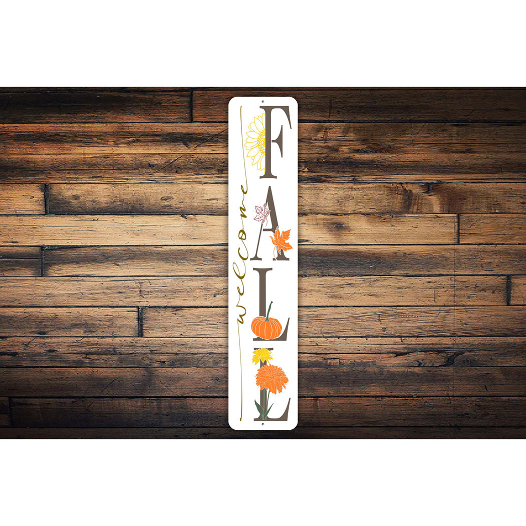 Welcome Fall Metal Sign