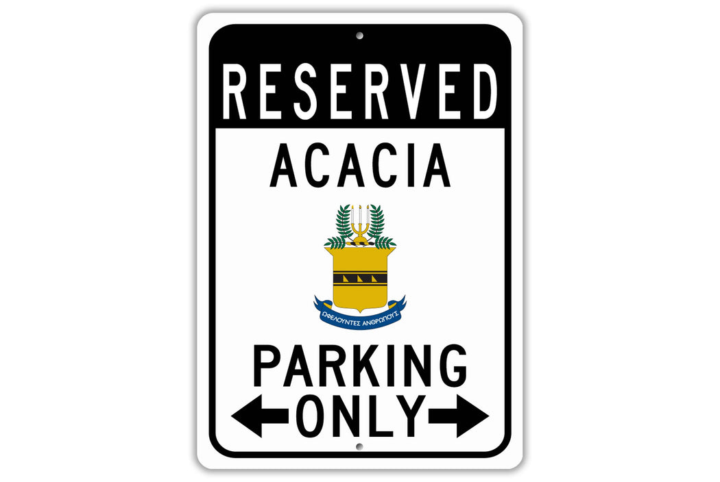 Acacia Reserved Parking Metal Sign