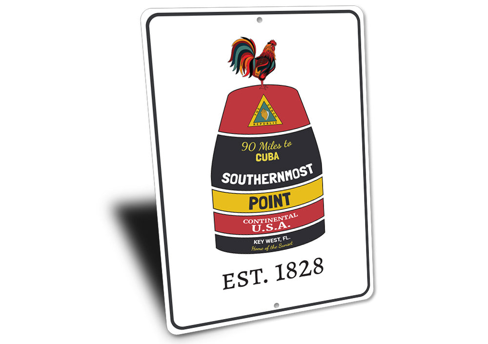 Key West Est. Year Sign, Rooster Bouy Beach Sign