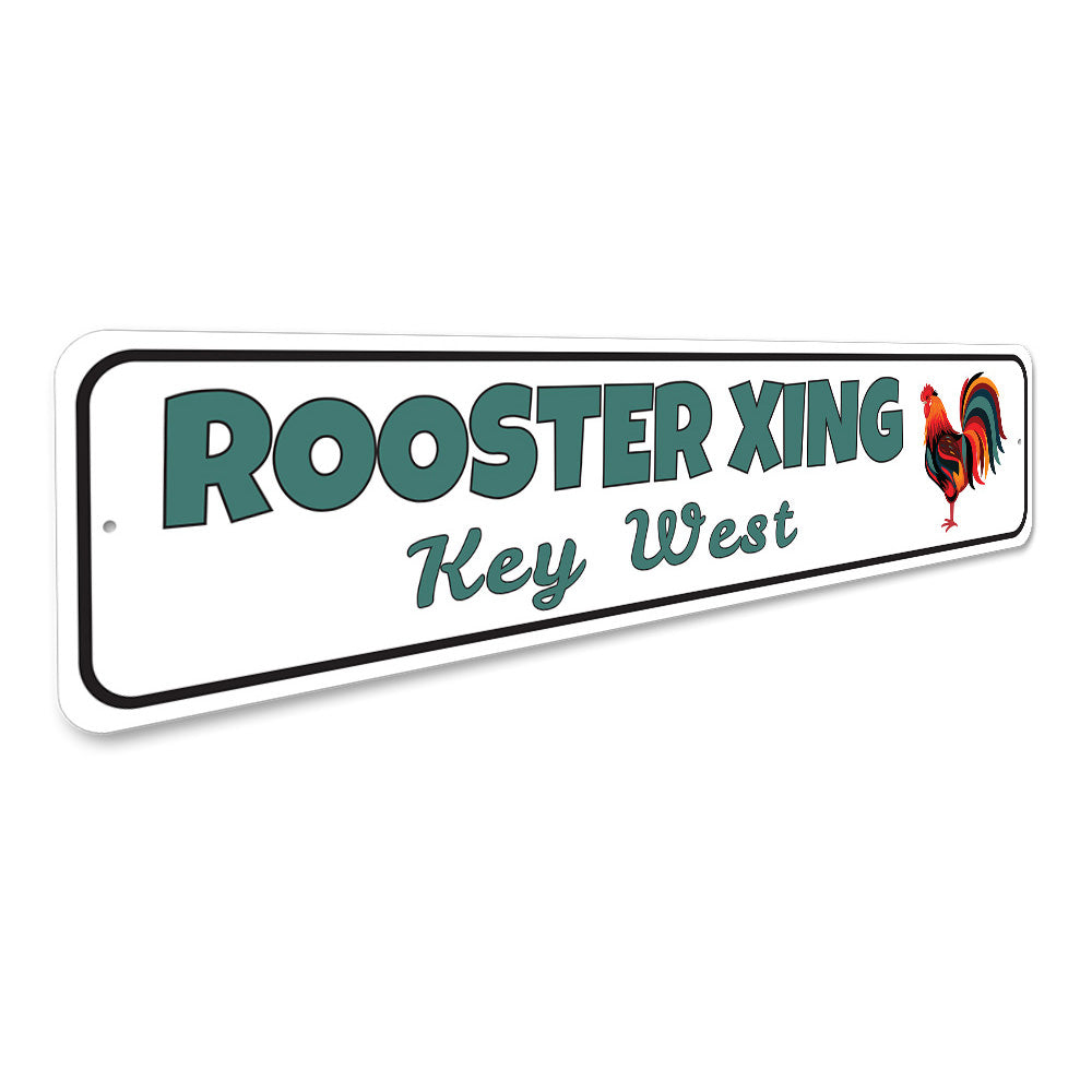 Rooster Crossing Keywest Sign