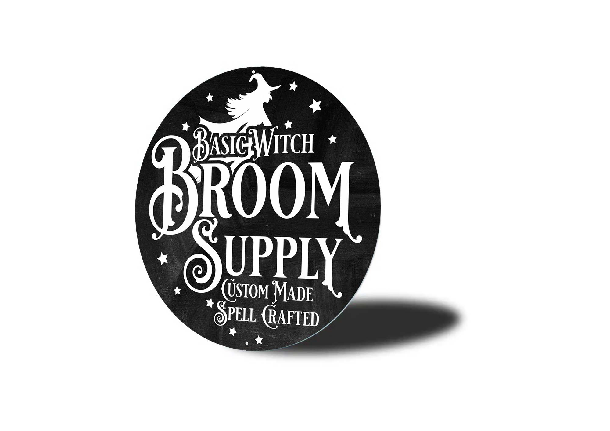 Basic Witch Broom Supply Halloween Sign