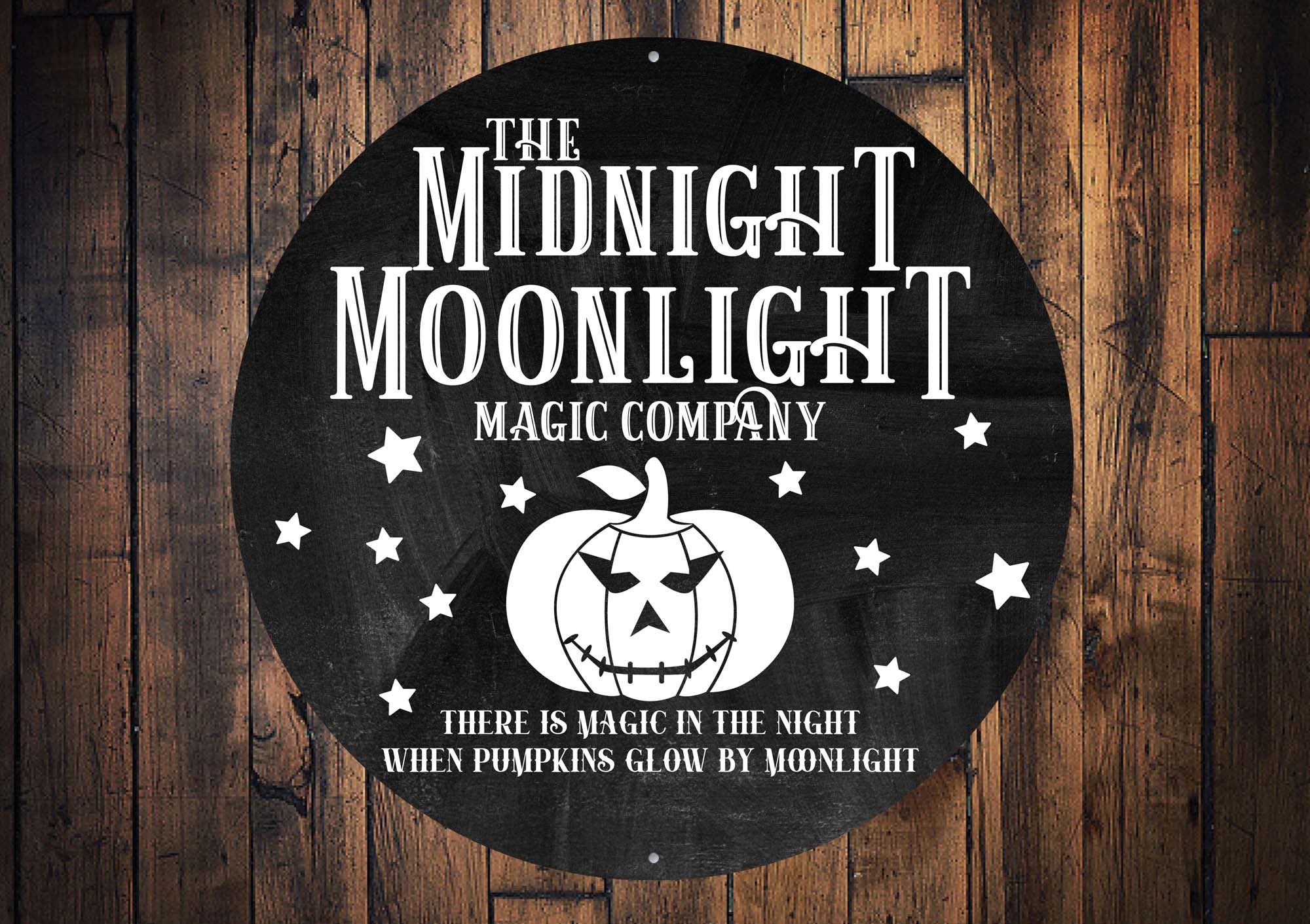 Midnight Moonlight Magic Halloween Sign