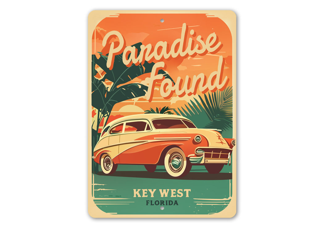 Key West Florida Car Sign