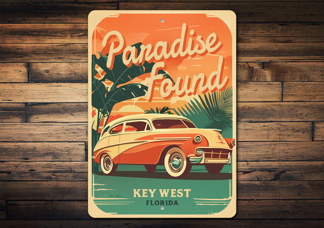 Key West Florida Car Sign