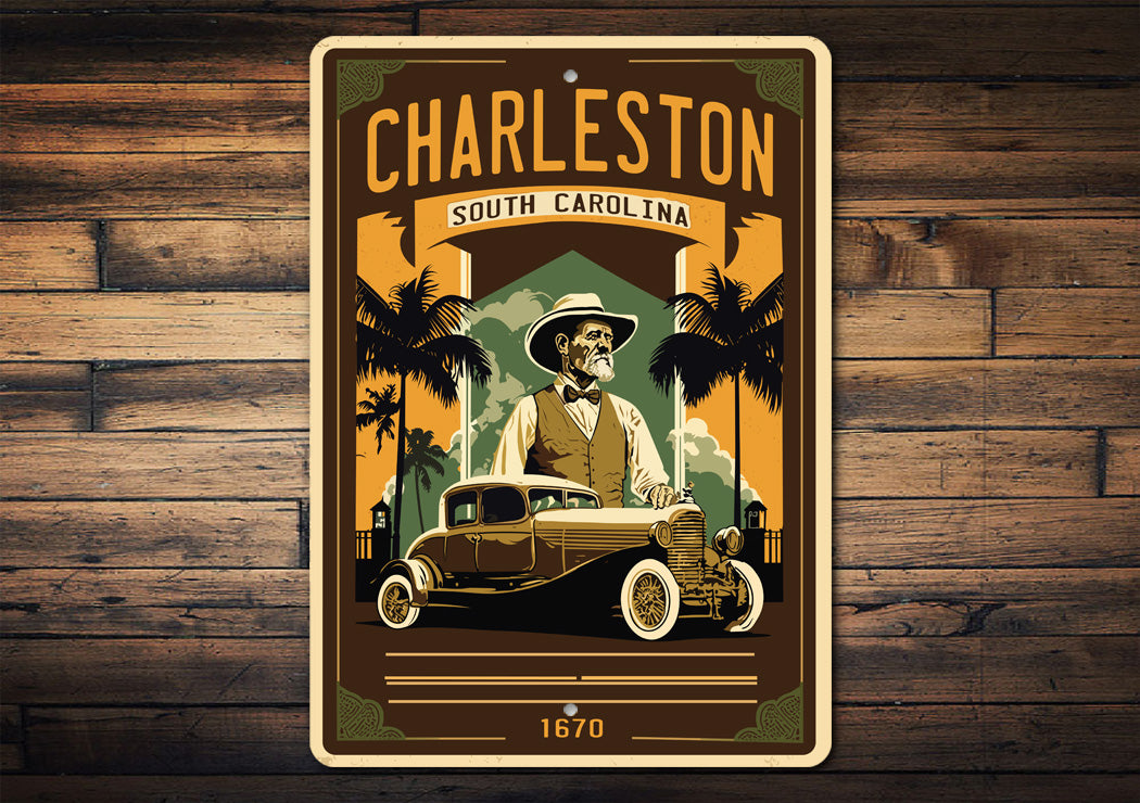 Charleston South Carolina 1670 Car Sign