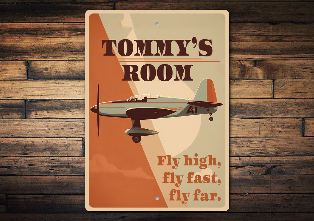 Fly High Far Fast Kids Room Sign