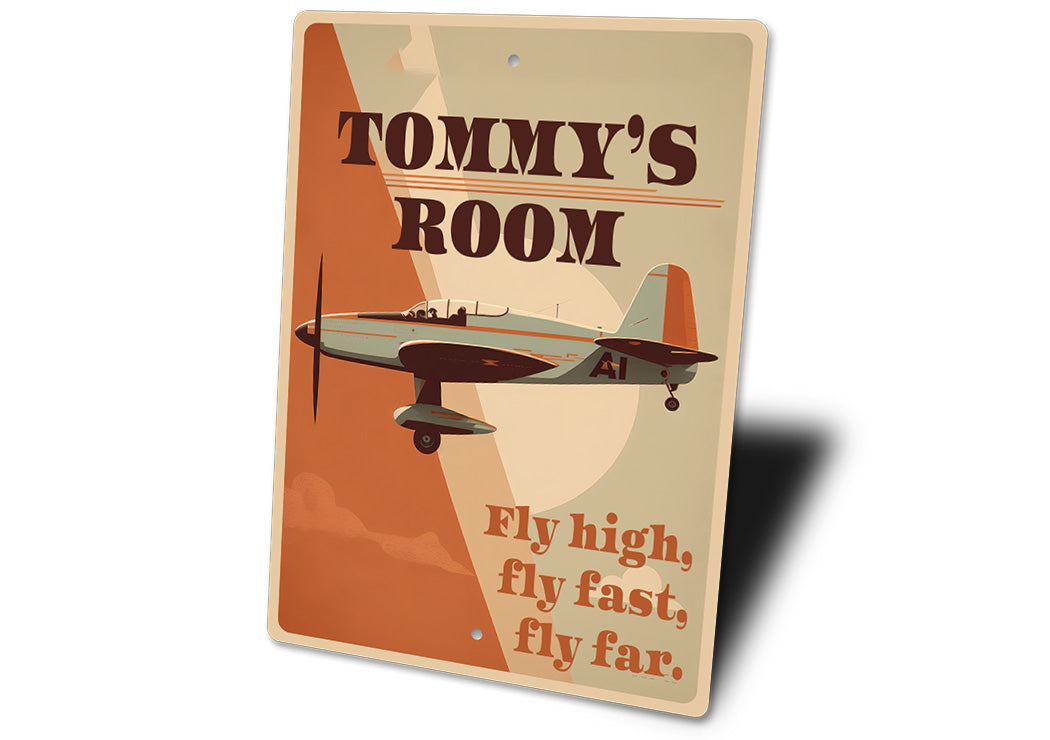 Fly High Far Fast Kids Room Sign