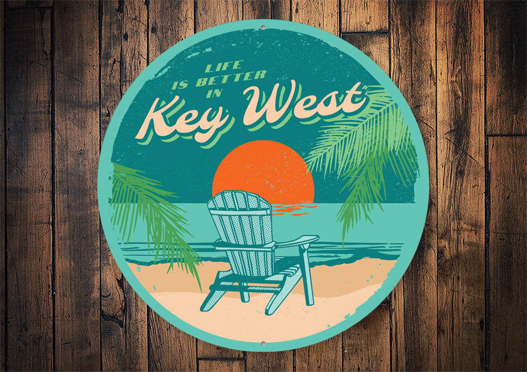 Key West Beach Chair Sign