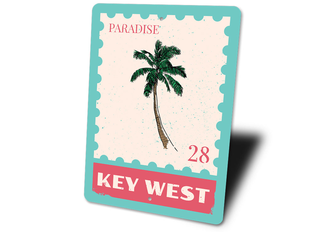 Key West Palm Stamp Paradise Sign