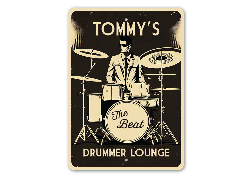 The Beat Drummer Lounge Sign