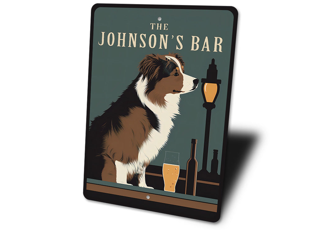 Australian Shepherd Home Bar Sign