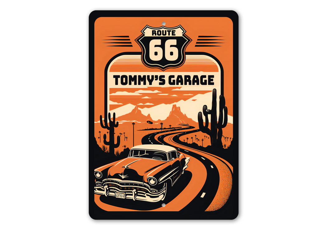 Route 66 Garage Classic Car Sign