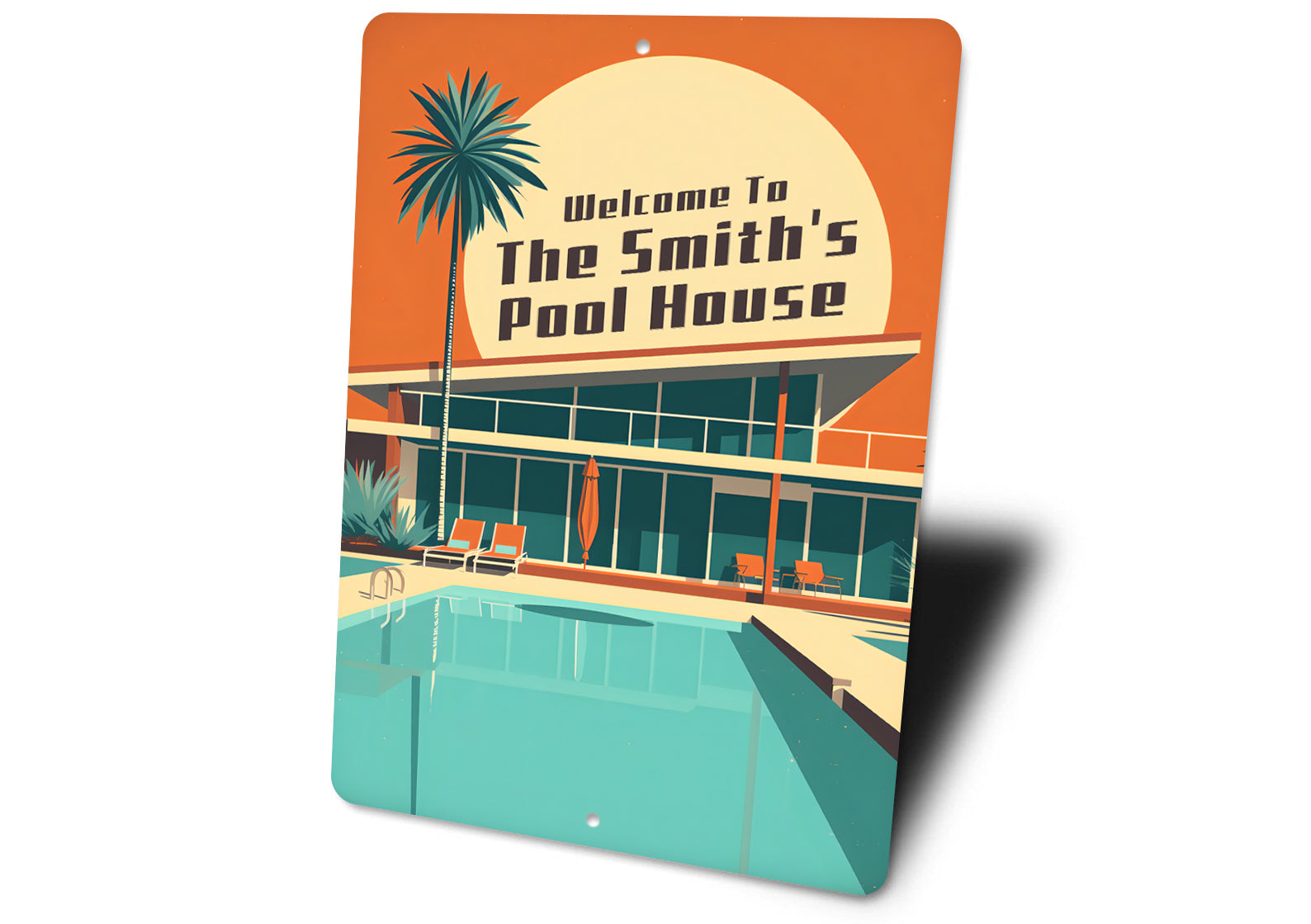 Welcome To Family Pool House Sign