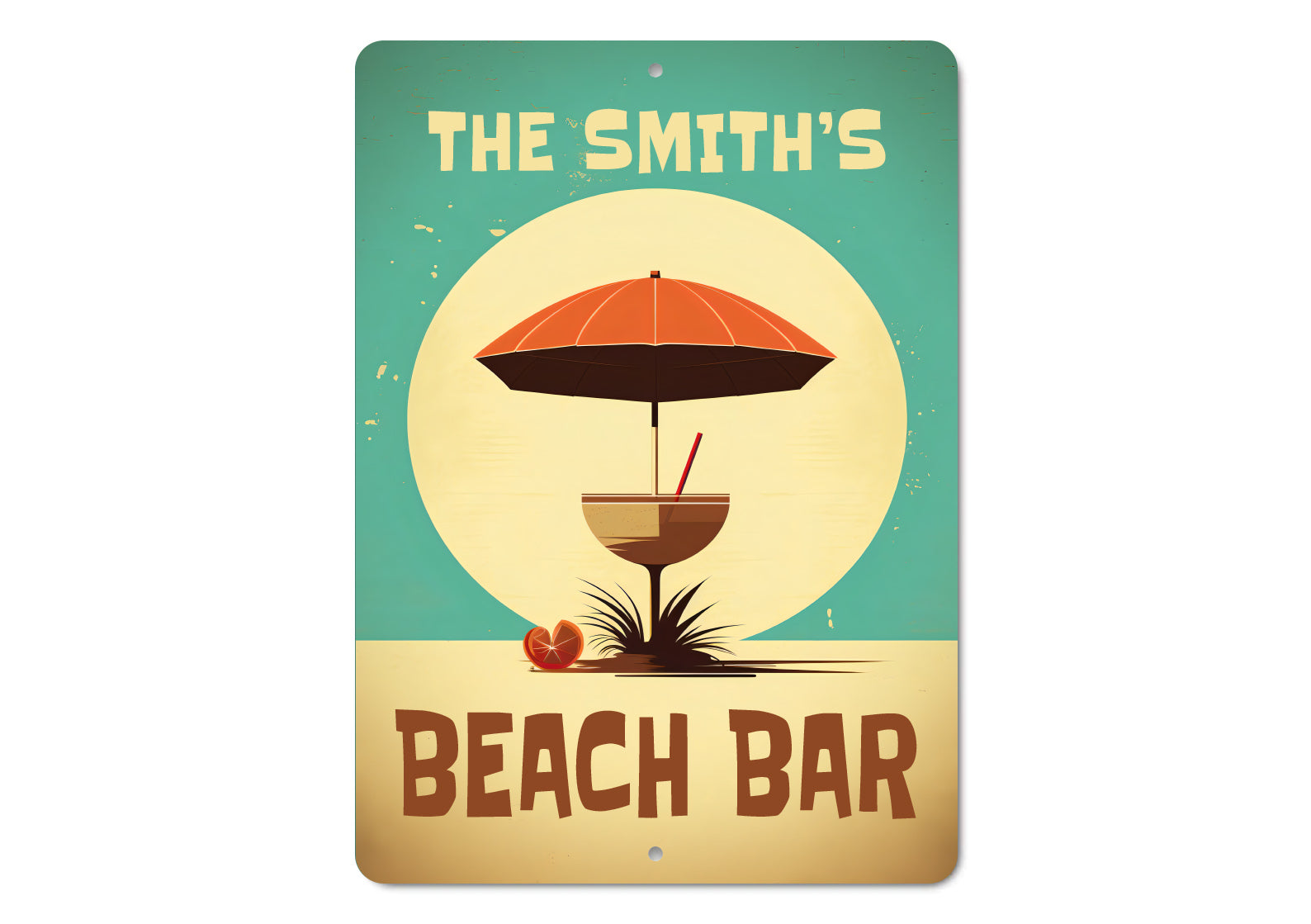 The Family Beach Bar Sign