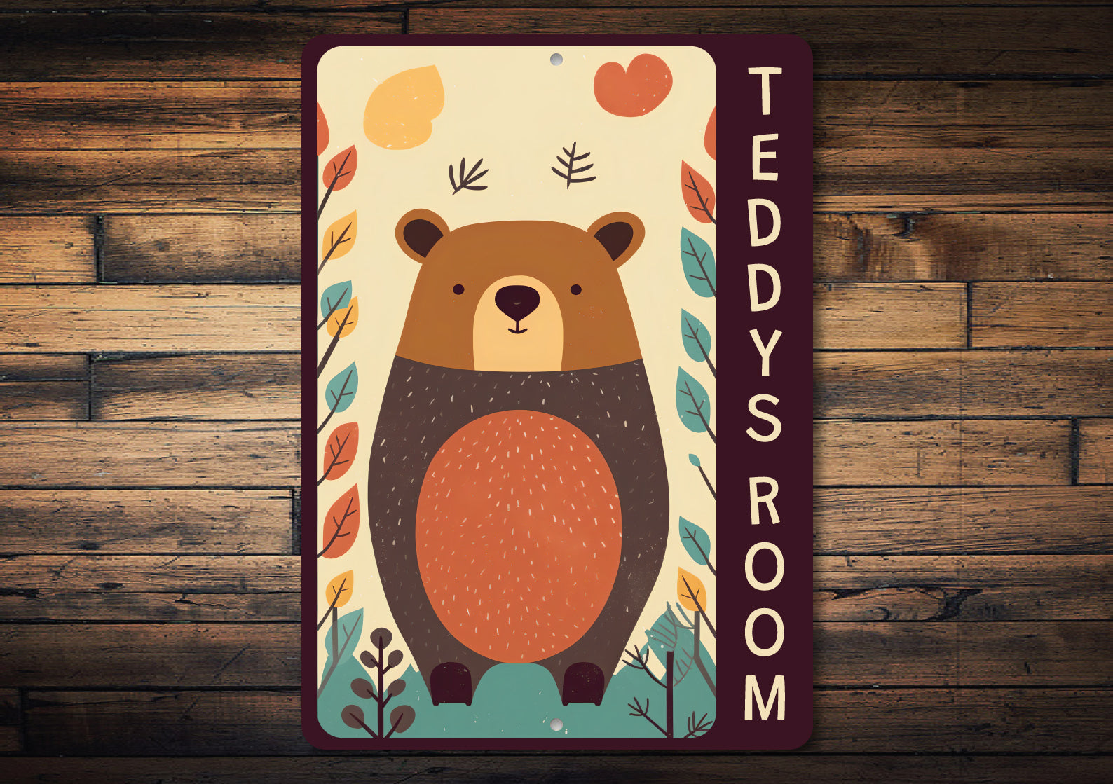 Teddy Bear Theme Kids Room Sign