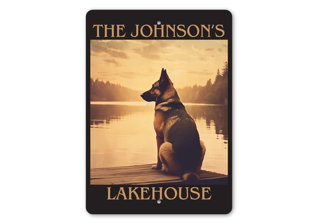 German Shepherd Lakehouse Sign