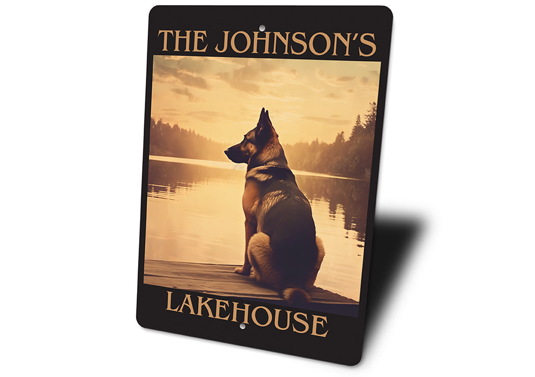 German Shepherd Lakehouse Sign