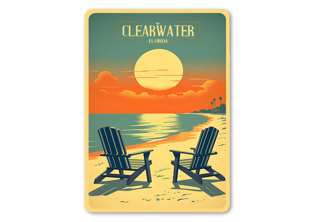 Clearwater Florida Beach Sunset Sign