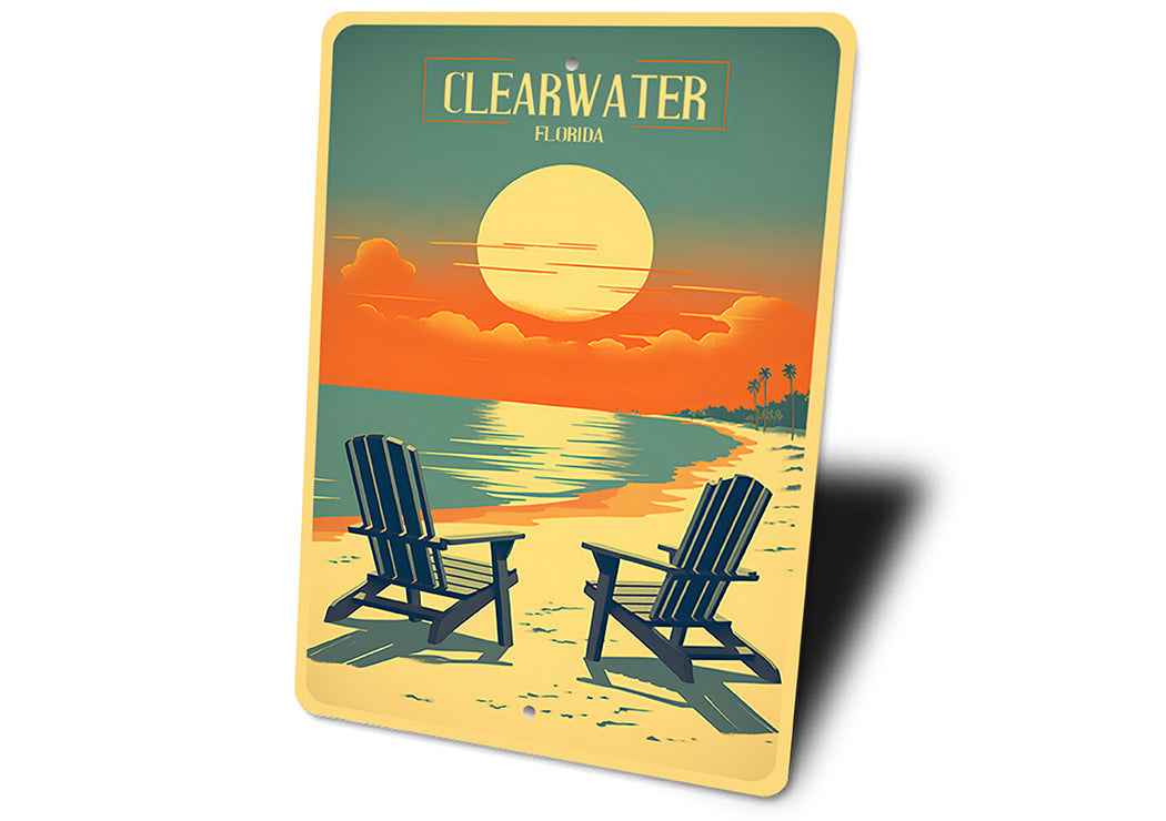 Clearwater Florida Beach Sunset Sign