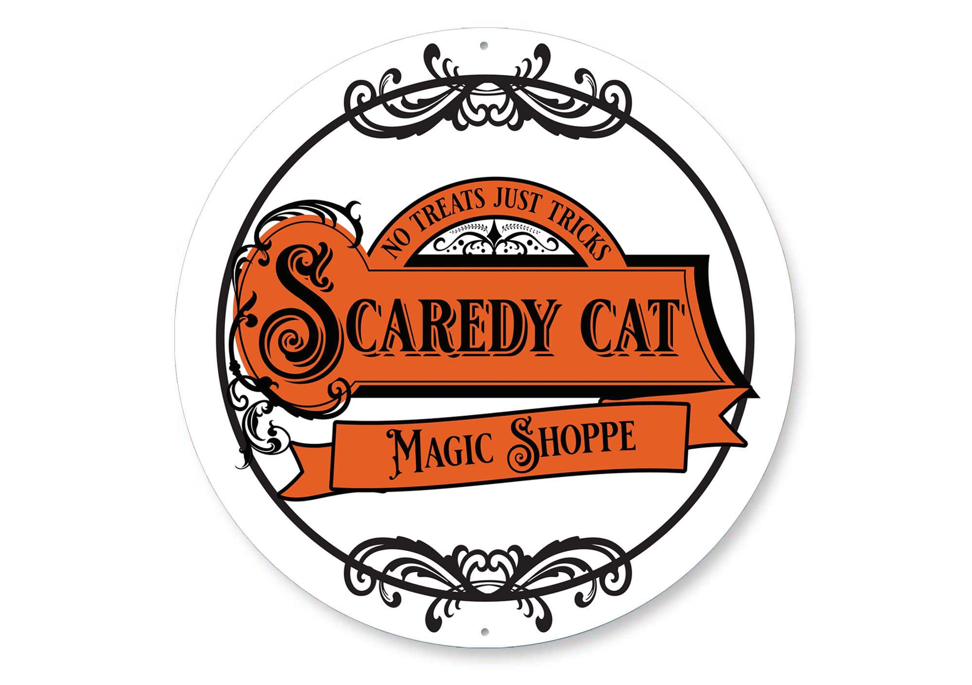 Scaredy Cat Magic Shoppe Halloween Sign