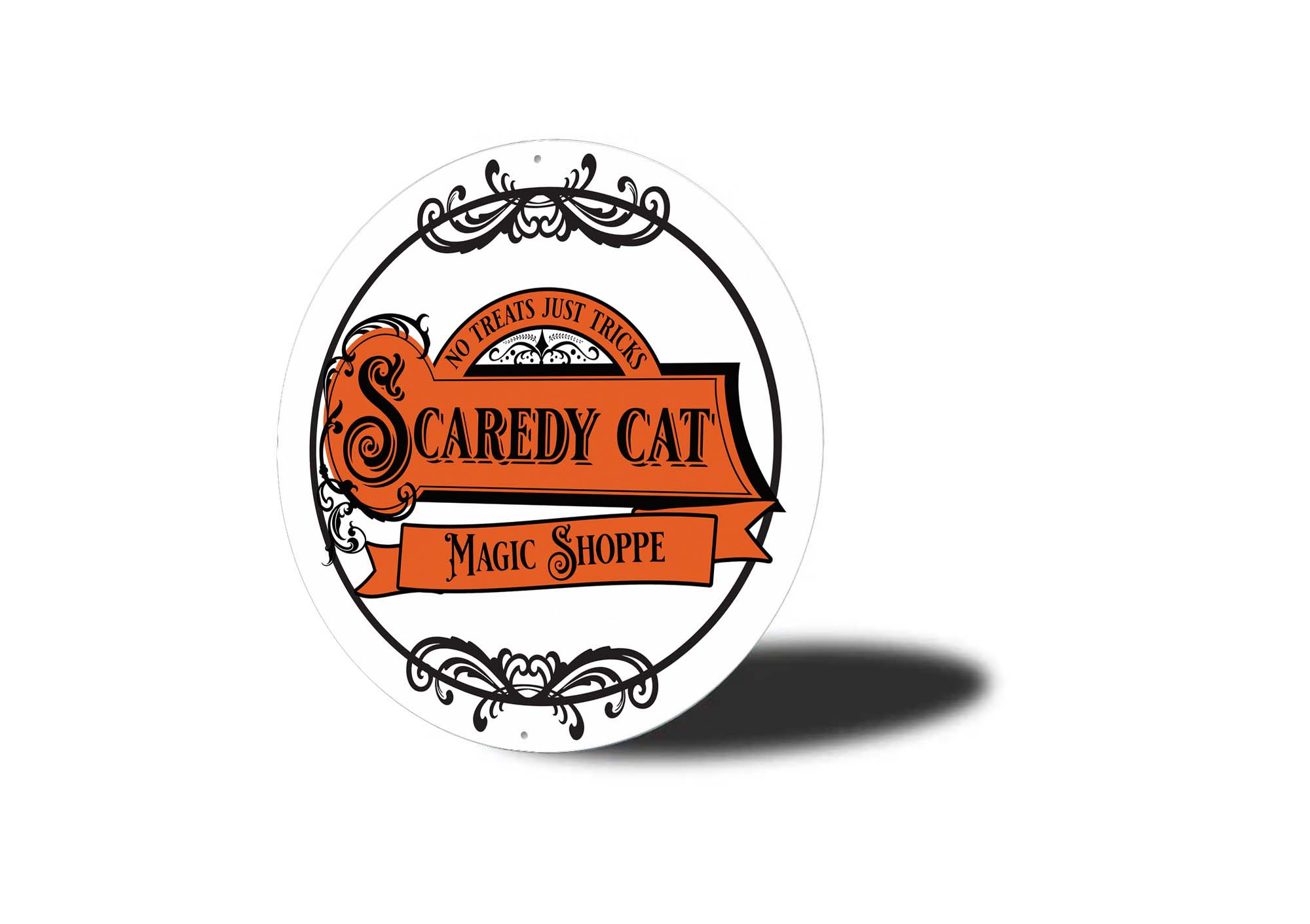 Scaredy Cat Magic Shoppe Halloween Sign
