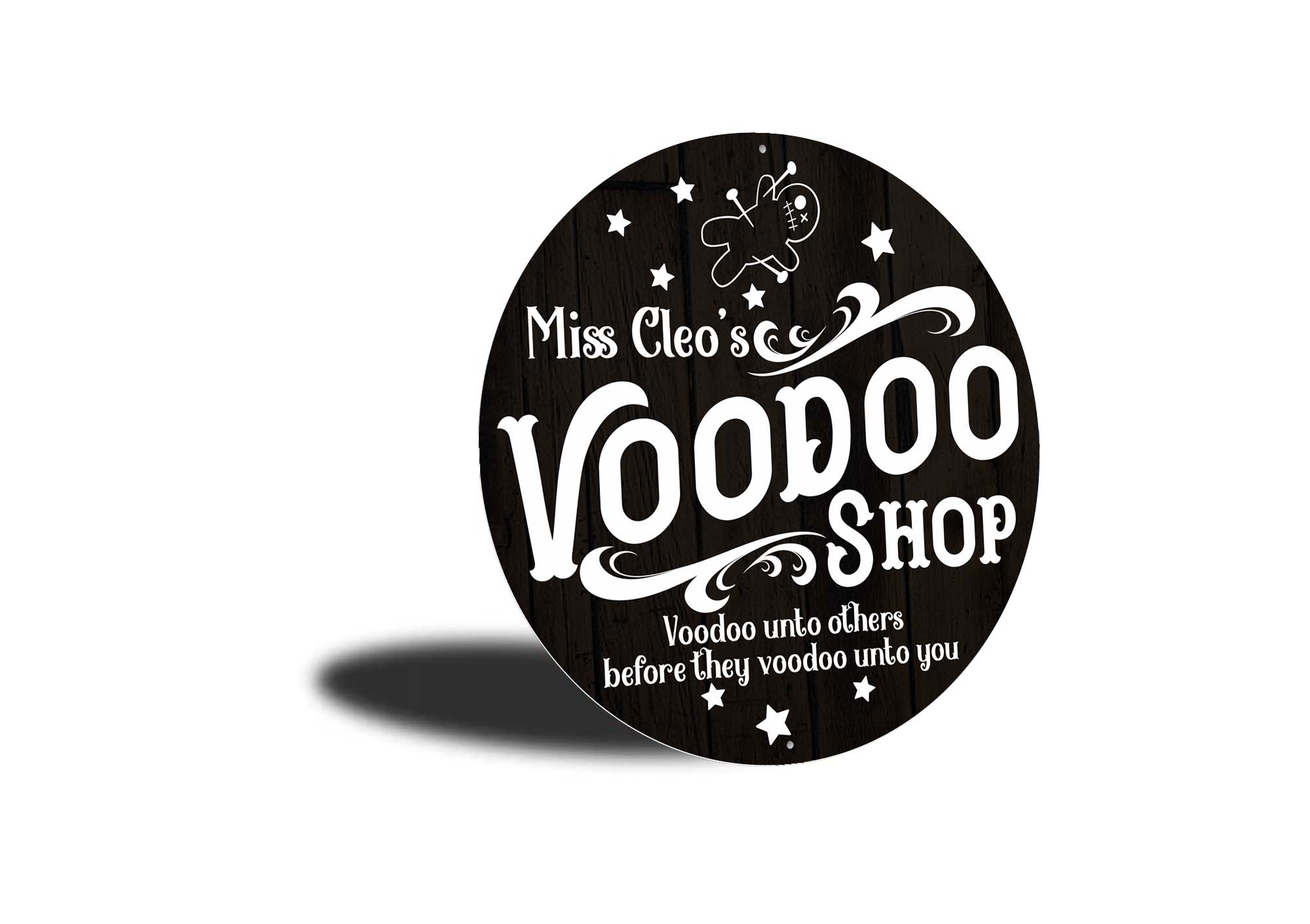 Voodoo Shop Round Halloween Sign