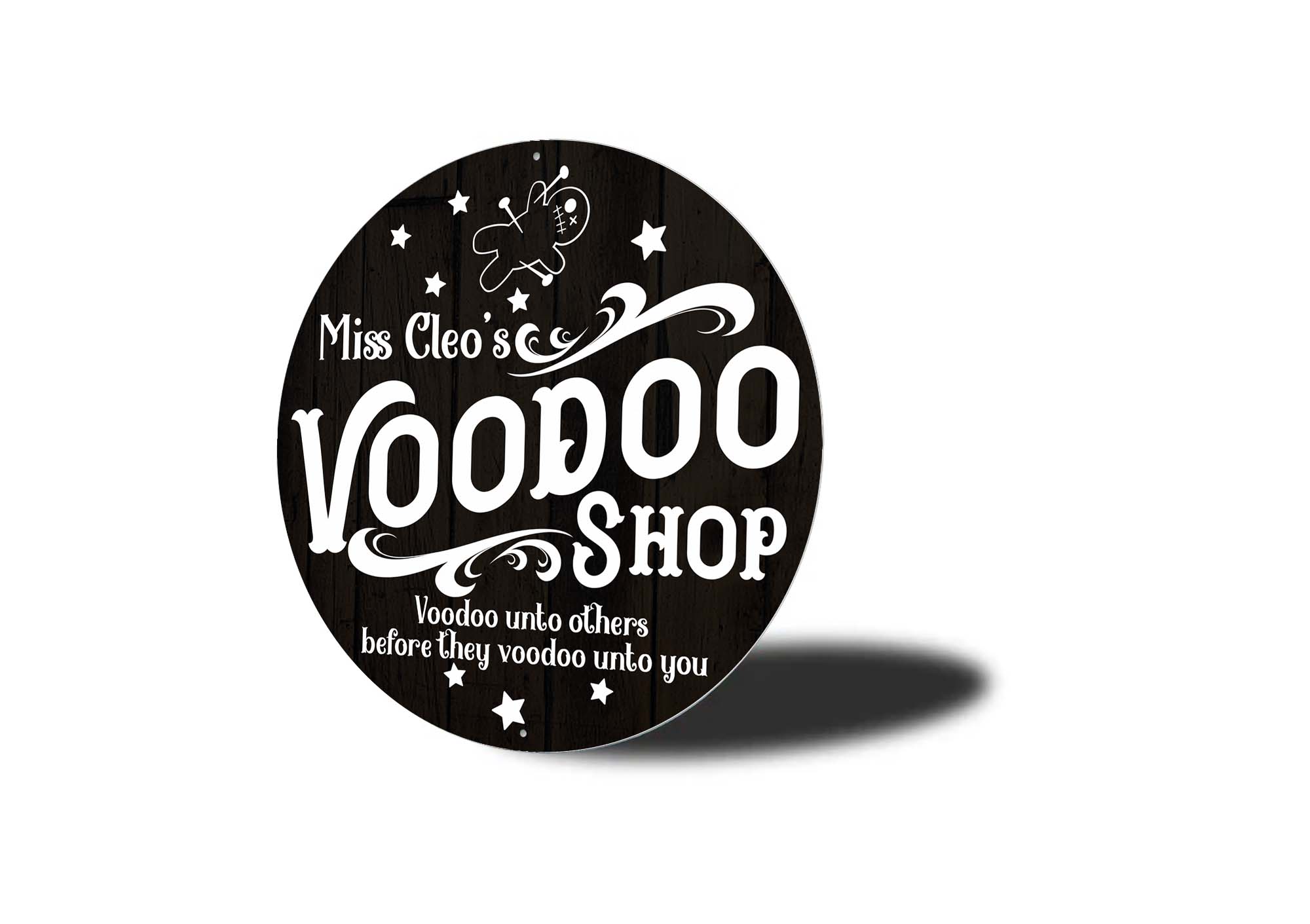 Voodoo Shop Round Halloween Sign