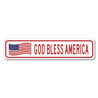 God Bless America US American Flag Sign Aluminum Sign