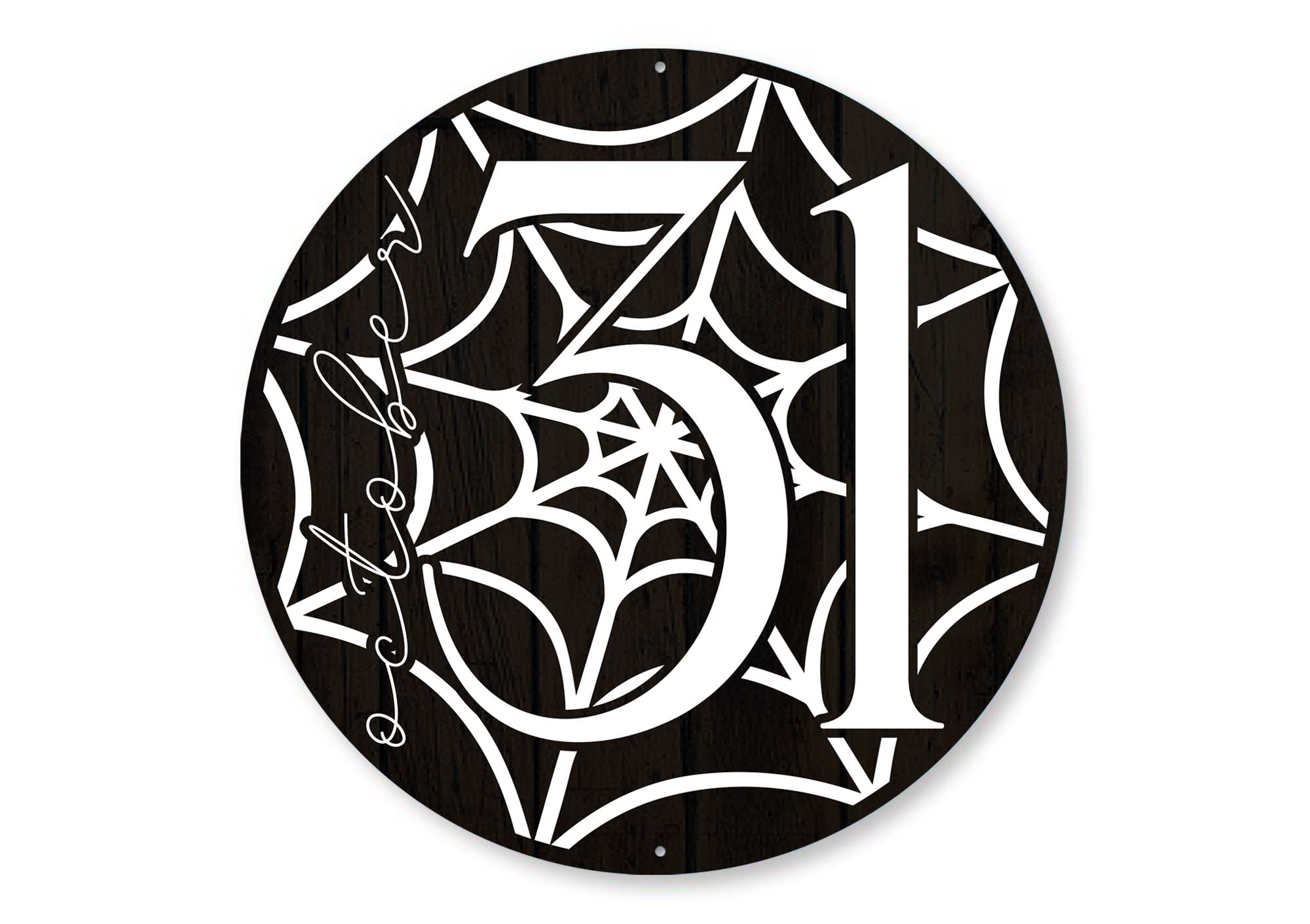 October 31 Spider Web Halloween Sign