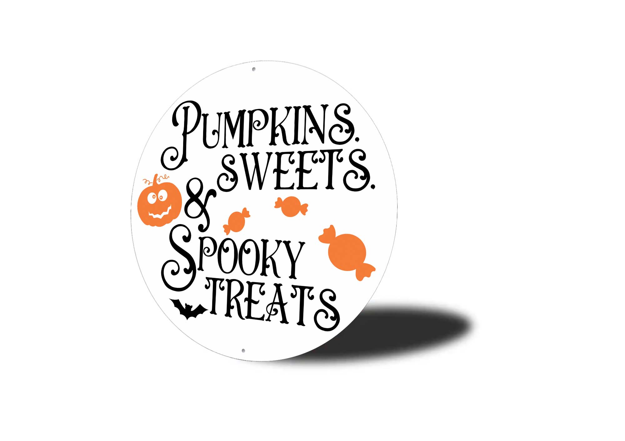 Pumpkins Sweets Spooky Treats Halloween Sign