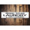 Model Steam Laundry Sign Aluminum Sign
