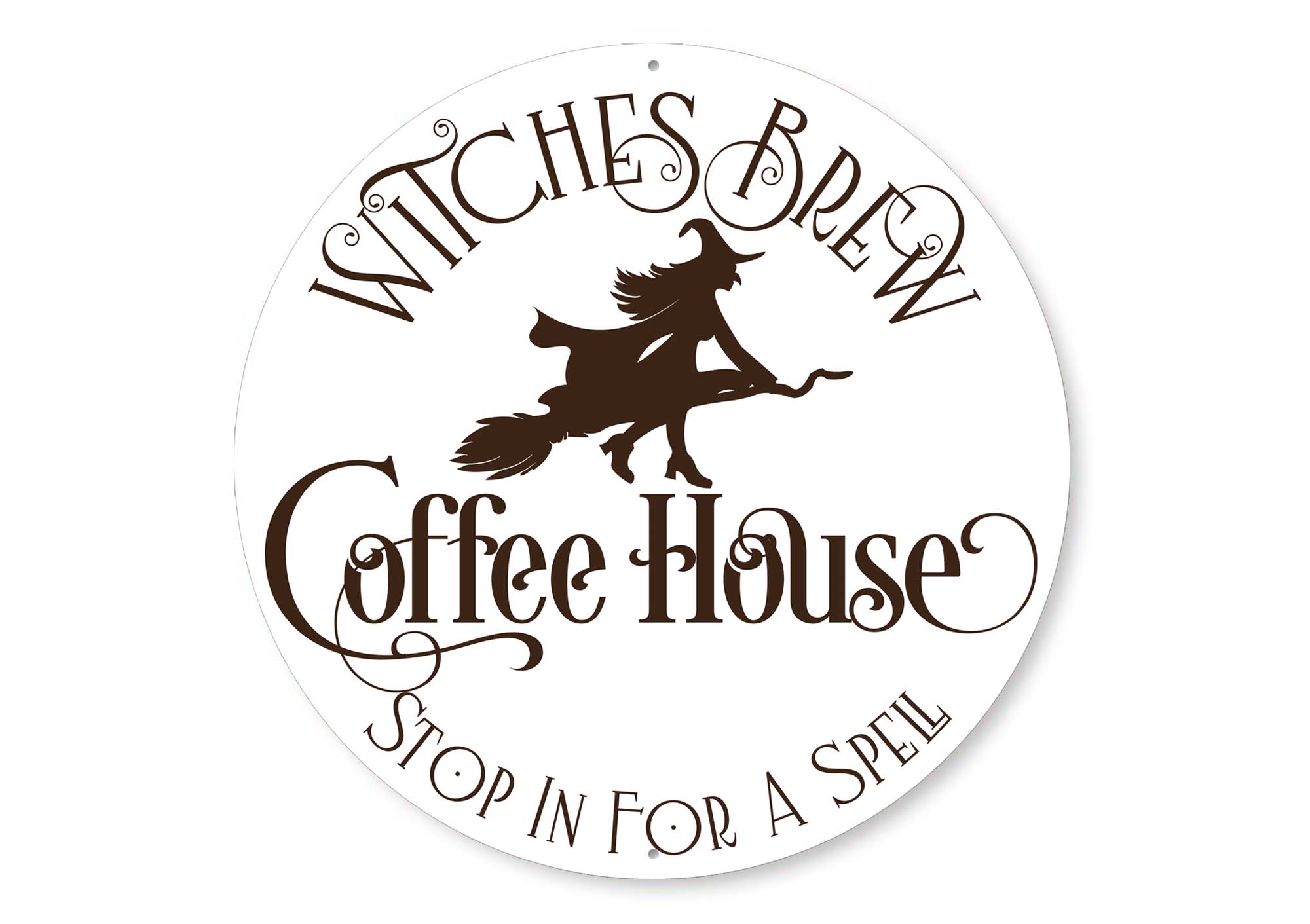 Witches Brew Coffee House Halloween Sign