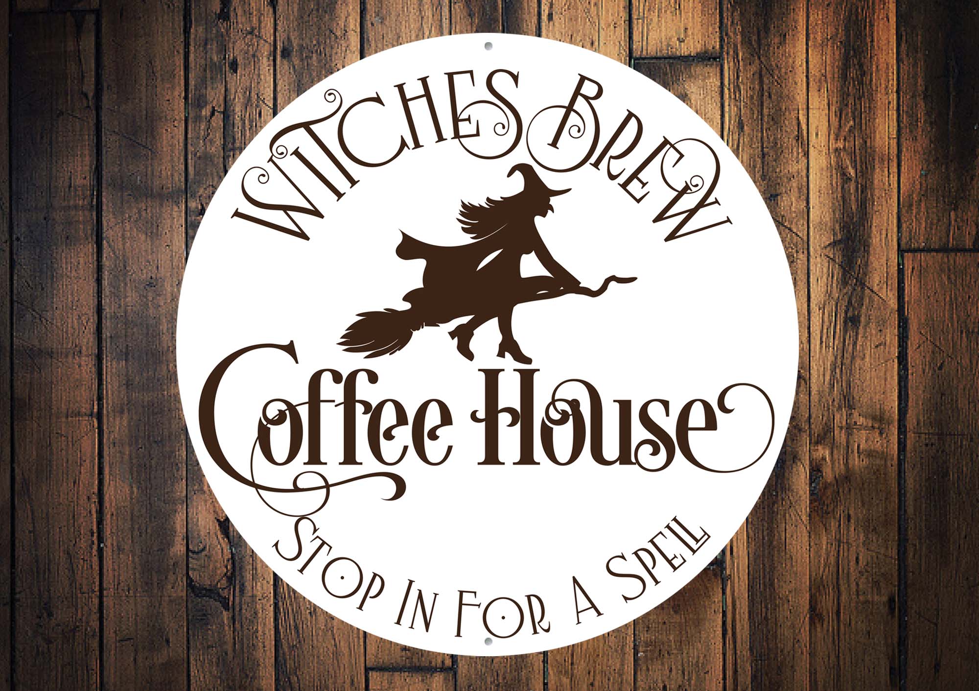 Witches Brew Coffee House Halloween Sign