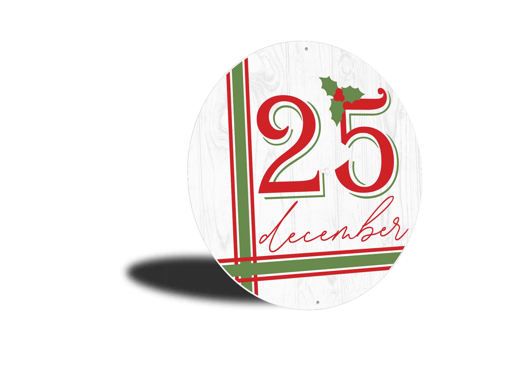 25 December Christmas Metal Sign