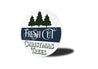 Fresh Cut Christmas Trees Round Sign