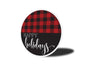 Happy Holidays Plaid Pattern Christmas Sign